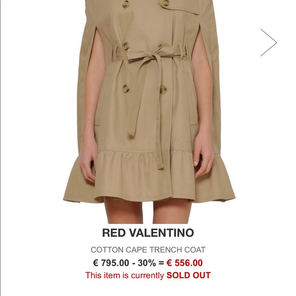 Brand new Red Valentino cotton trench cape - Picture 8 of 9